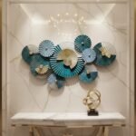 Aqua Gold Metal Wall Art - Image 3
