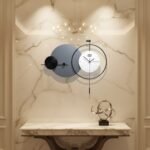 Black Circle Abstract Wall Clock