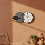 Black Circle Abstract Wall Clock - Image 2