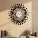 Black Crystal Spike Wall Clock