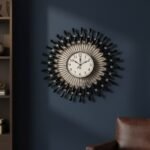 Black Crystal Spike Wall Clock - Image 2