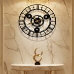 Black Gear Metal Wall Clock - Image 3