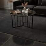 Black Glass Round Cage Coffee Table - Image 3