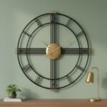 Black Golden Roman Wall Clock - Image 3
