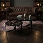 Black Marble Round Nesting Table Set of 2 - Image 2