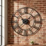 Black Metallic Wall Clock - Image 2