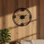 Black Numeral Metal Wall Clock