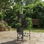 Black Metal Floor Planter Set of 3 - Image 2