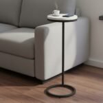 Black Round Marble C-Table - Image 2