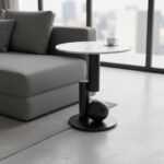 Black Round Marble Side Table - Image 2