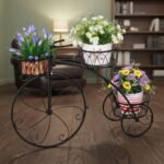 Black Scrollwork Cycle Plant Stand - Image 4