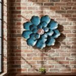 Blue Flower Metal Wall Art - Image 2