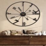 Deer Antler Metal Wall Clock - Image 2