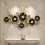 Designer Golden Black Metal Wall Art