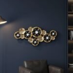 Designer Golden Black Metal Wall Art - Image 2