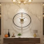 Double Ring Metal Wall Clock