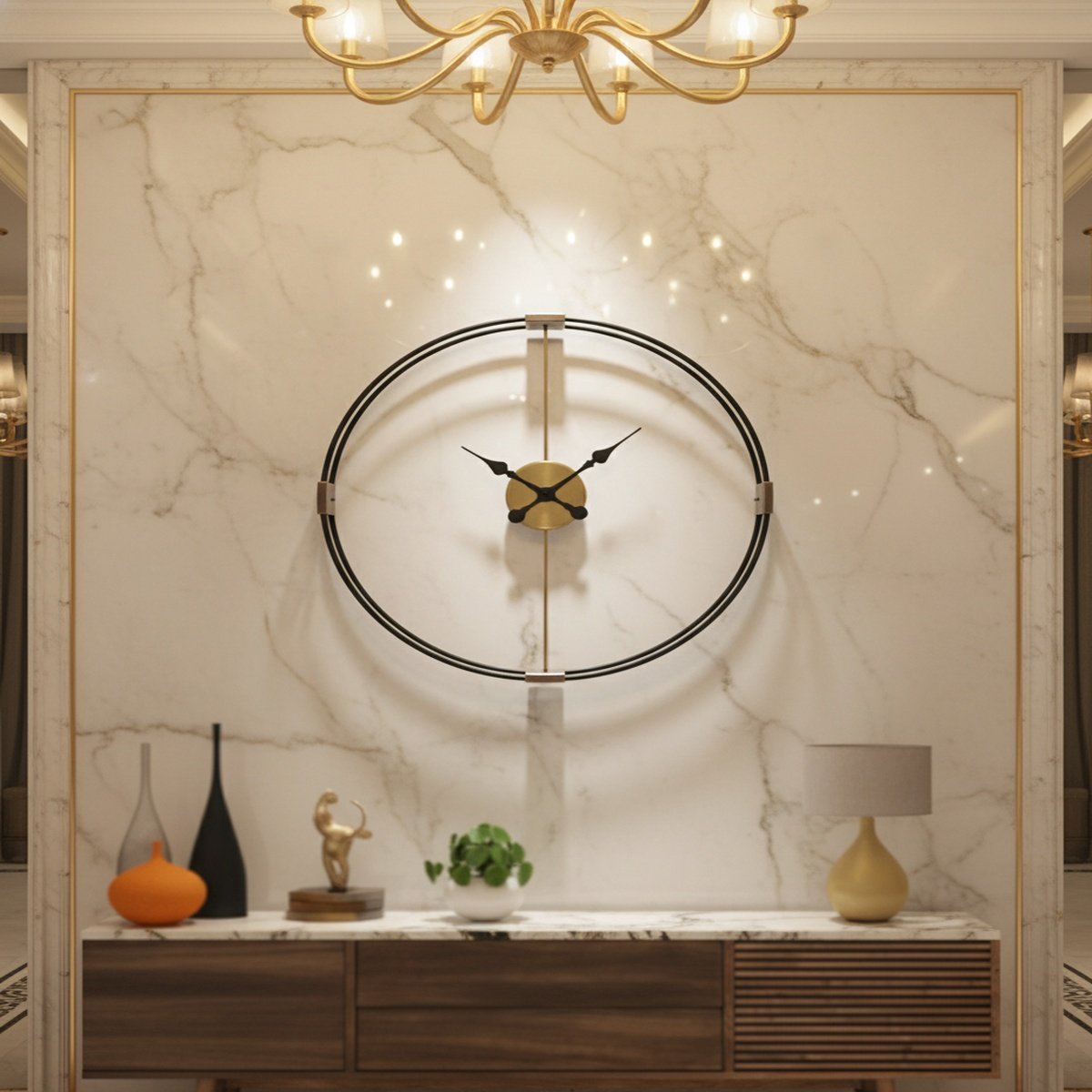 double-ring-metal-wall-clock-ah-8121119244488-1 Double Ring Metal Wall Clock - Image 1