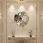 Floral Bloom Metal Wall Mirror - Image 3