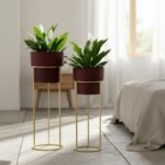 Florence Hand-Finished Metal Planter Duo