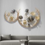 Ginkgo Half Moon Metal Wall Art