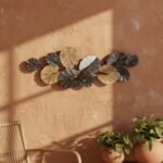Gold Black Leaves Metal Wall Art - Image 2