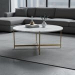 Gold Cross Marble Coffee Table