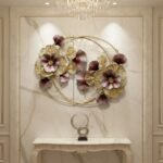 Gold Floral Metal Wall Art