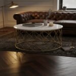 Gold Geometric Marble Centre Table
