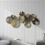Gold Gray Metal Wall Art - Image 2
