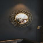 Gold Leaf Metal Wall Mirror