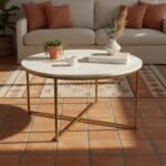 Gold Marble Round Centre Table