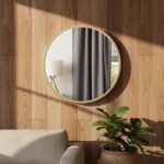 Gold Octagon Metal Wall Mirror - Image 3