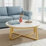 Gold Round Marble Coffee Table | Classic