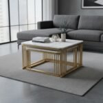 Marble Square Nesting Tables | Set of 2 - Image 2