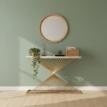 Gold Swirl Marble Console Table - Image 3
