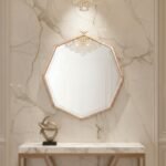 Gold Web Metal Wall Mirror