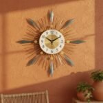 Golden Blue Spiked Wall Clock - Image 2