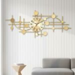 Golden Circles Metal Wall Clock - Image 2