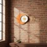 Golden Deer Orange Wall Clock - Image 2