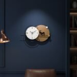 Golden Deer Wall Clock