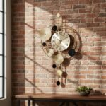 Golden Disc Metal Wall Clock - Image 3