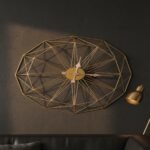 Golden Faceted Metal Wall Clock