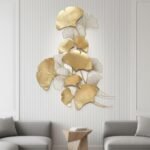 Golden Ginkgo Metal Wall Art - Image 2