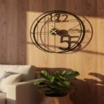Golden Grid Metal Wall Clock - Image 2