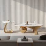 Golden Marble Centre Table Set of 2