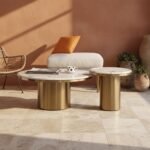 Golden Marble Round Centre Table Set of 2 - Image 2