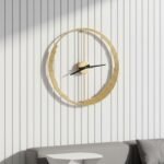 Golden Open Ring Wall Clock - Image 2
