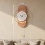 Golden Ring Peach Wall Clock - Image 2