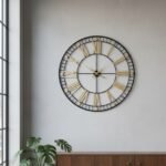Golden Roman Wall Clock