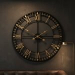 Golden Roman Wall Clock